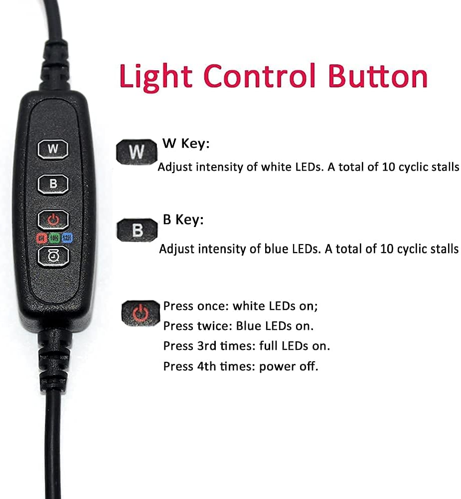 Fish Tank Clip on Light, VARMHUS RGB Clamp Aquarium Light Fish and Plant Aquarium Lighting with Timer Dimmer for Sunrise and Sunset (7W)