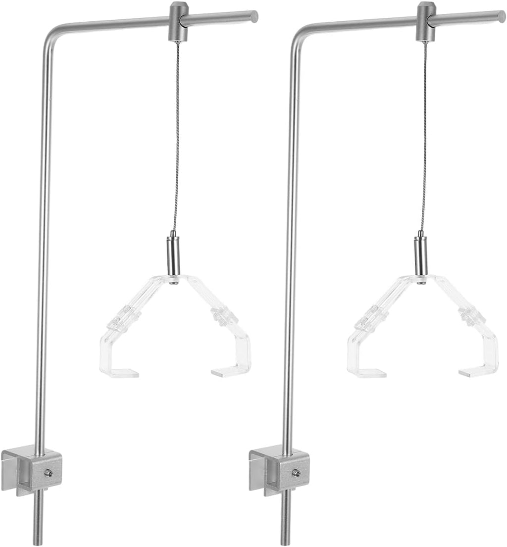 Kisangel 2pcs Aquarium Light Rack Support Stand Aluminum Alloy Adjustable Height Fish Tank Lamp Bracket for Freshwater Saltwater Fish Tank Light Rack