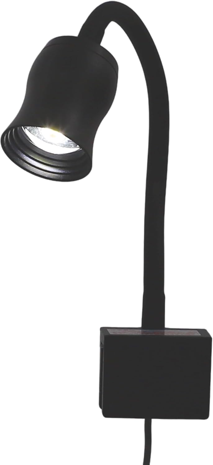 Fish Tank Light, Aquarium Light, USB Small Aquarium Light with Timer, 360° Rotate Aquarium Lamp, 3 Colors Adjustable Focal Length, Black