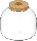 Happyyami Glass Terrarium Jar with Wood Cork Hydroponic Plants Container Small Fish Tank Bowl Micro Landscape Glass Cork Bottle