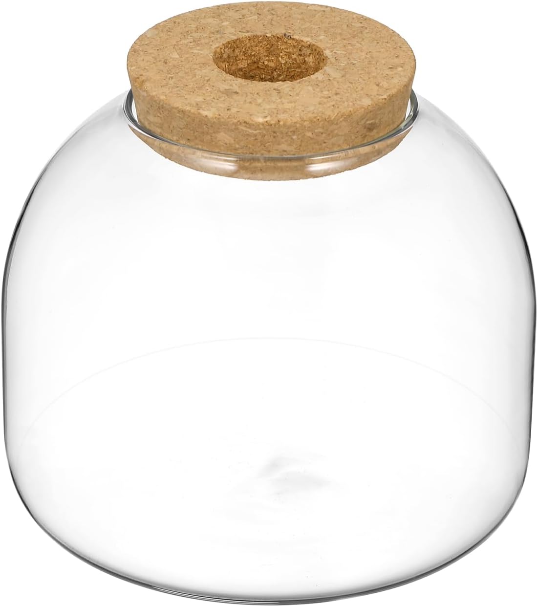 Happyyami Glass Terrarium Jar with Wood Cork Hydroponic Plants Container Small Fish Tank Bowl Micro Landscape Glass Cork Bottle
