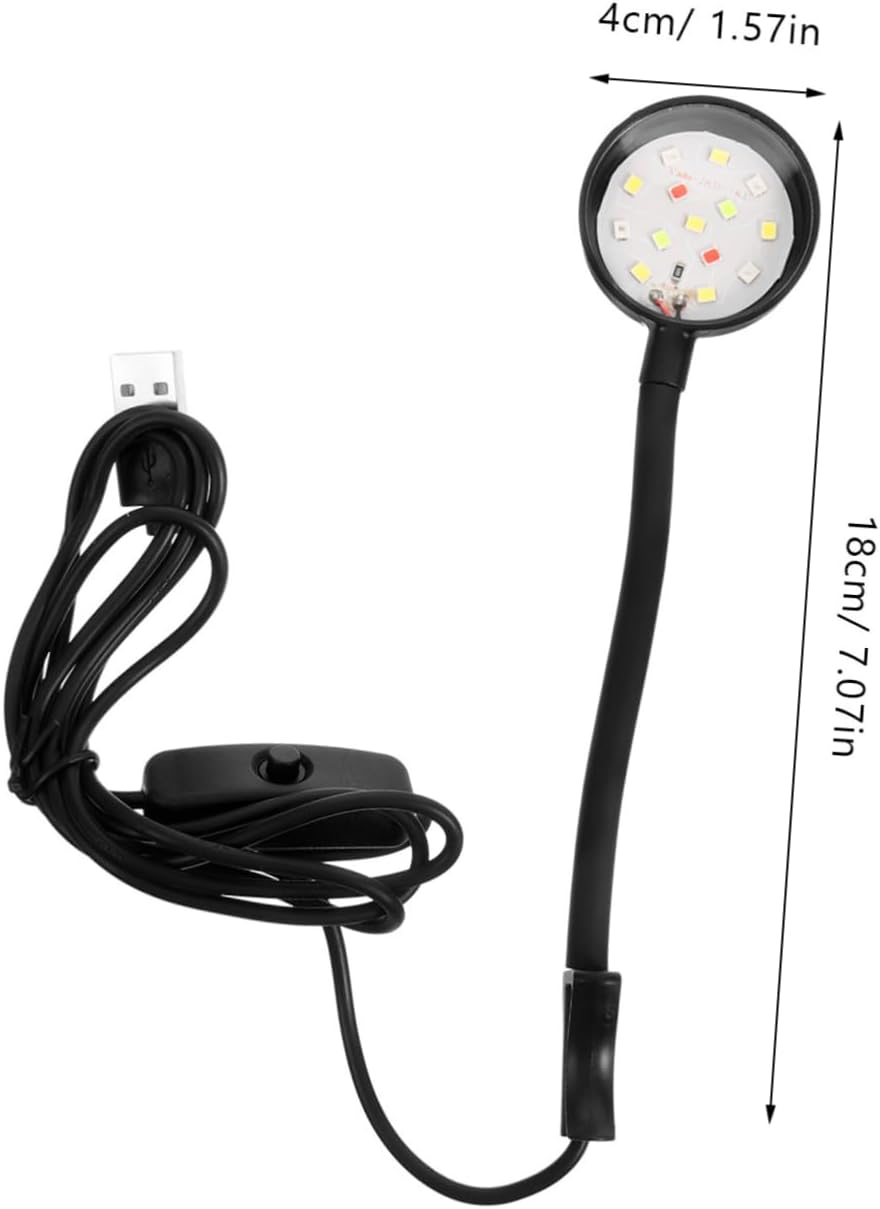 VILLCASE 2PCS USB Aquarium Light Compact Fish Tank LED Lamp for Mini Tanks with Flexible Design Bright Gentle Plant Growth Lighting for Aquatic Ecosystems USB Powered for Home Office Dorm
