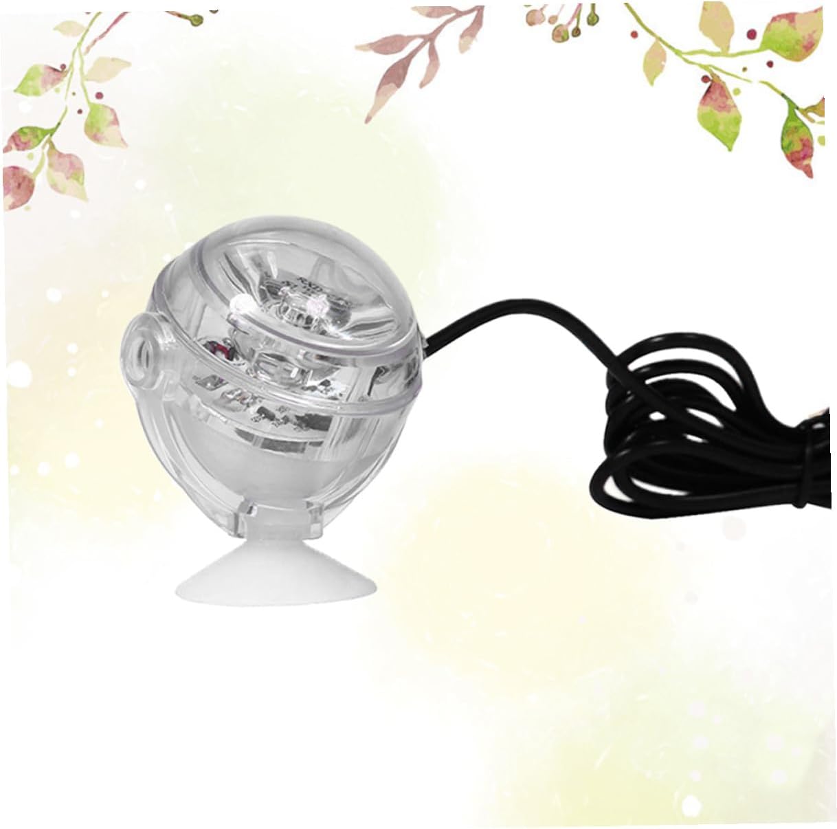 Generic Submersible Aquarium LED Spotlight with Convex Lens and Suction Cup Decorative Fish Tank Light for Fresh and Sea Water Color Changing LED Lamp US Plug