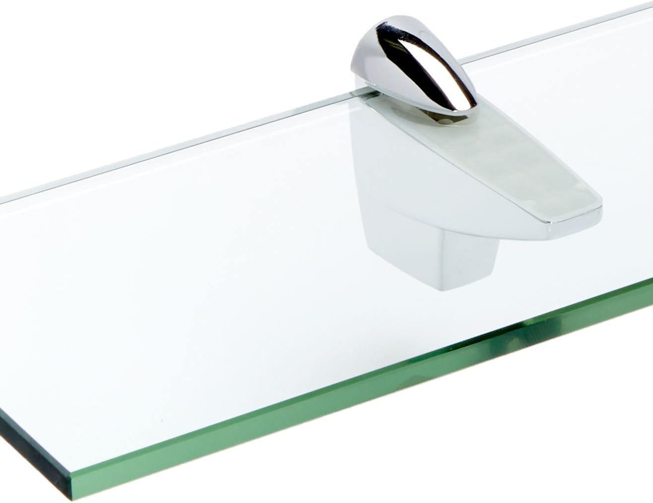 Spancraft Glass F-4.75x12-Chrome Falcon Glass Shelf, Chrome, 4.75" x 12"