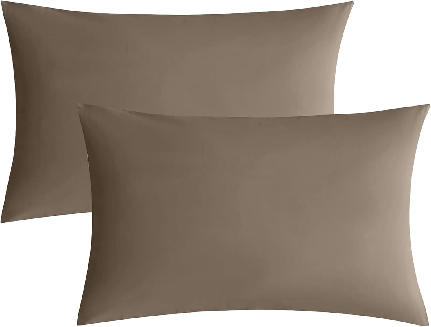 JELLYMONI Pillowcases King Set of 2 Cotton Envelope Pillow Covers Khaki 20×36in Bed Pillow Cases 100% Washed Cotton Soft Breathable (Pillows are not Included)