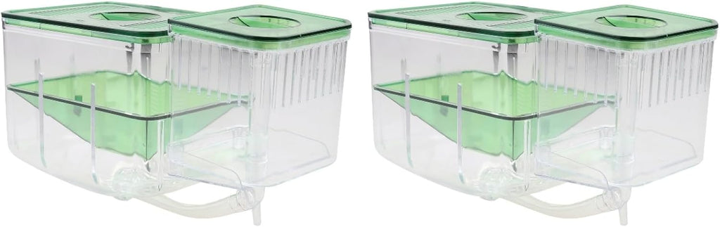 2PCS Fish Breeding Box, Transparent Aquarium Box Double Breeding Aquarium Fry Hatchery Breeding Box for Guppy Baby Fish Hatchery Fish Tank Divider