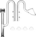 LINLAN 17mm Glass Lily Pipe with Skimmer, Inflow and Outflow, Fits 16/22mm (5/8" i.d.) Filter Hose for Aquarium Planted Tank
