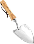 Berry&Bird Potting Trowel, Oversized Garden Hand Shovel with Sharp Blade & Wood Handle, Stainless Steel Gardening Tool for Roots, Planting, Digging, Transplanting, Soil Loosening and Fertilizer Mixing
