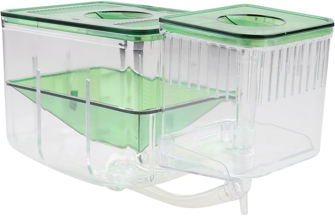 Fish Breeding Box, Transparent Aquarium Box Double Breeding Aquarium Fry Hatchery Breeding Box for Guppy Baby Fish Hatchery Fish Tank Divider