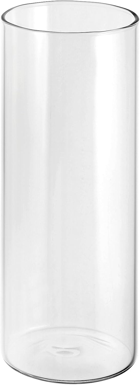 PATIKIL Clear Glass Cylinder Vase, 7.1" Tall and 2.6" Dia, Transparent, Borosilicate Glass, Modern, Tabletop, Multipurpose, Flowers, Wedding, Home Decor