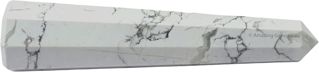 Amazing Gemstone Howlite Crystal Towers - Natural Healing Crystal Point Obelisk for Reiki Healing and Crystal Grid (2 Inch to 3 Inch)