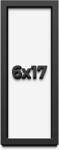 6x17 Shadow Box Frame Black | 1 Inch Deep Solid Wood Shadowbox Display Frame | UV Resistant Acrylic Plexiglass, Acid Free Backing, and Hanging Hardware | Dugan Picture Frame Style