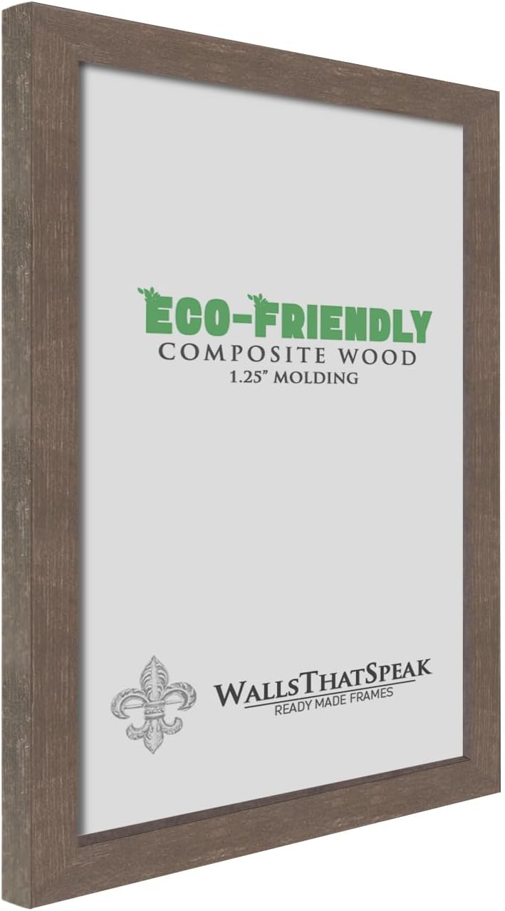 wallsthatspeak 19.25x26.75 Brown American Barn Picture Frame for Puzzles Posters Photos or Artwork
