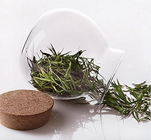 1Pcs 500ml/17oz Clear Glass Bottles with Cork Stopper -Empty Refillable Round Food Flower Tea Candy Seasoning Storage Container Vial Jars
