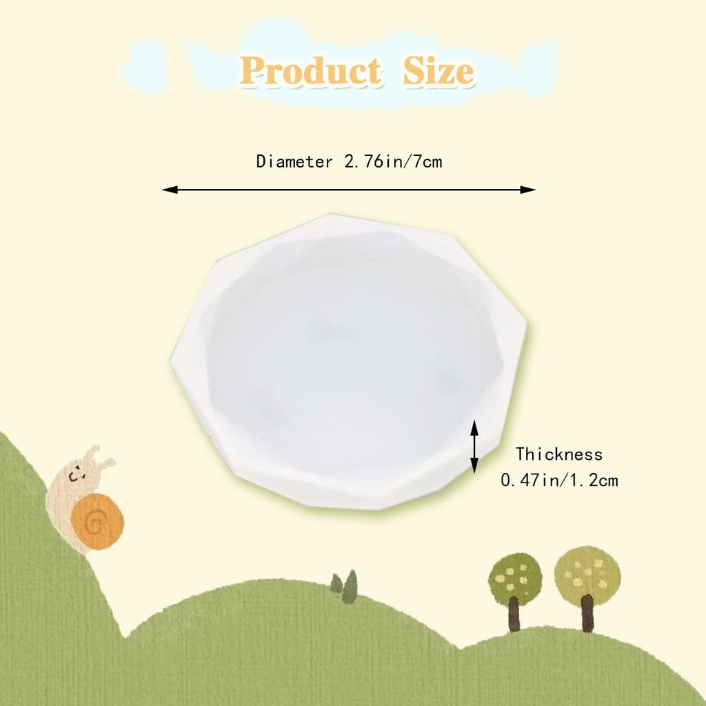 Transparent Snail Catcher for Aquarium & Habitat - 2 Pack Silicone Snail Water Dish, Calcium Feeder Bowl, Hideout & Toilet | Safe Pet Habitat Accessories (M)
