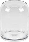 7" High 6" Wide Large Handmade Scandinavian Clear Glass Vase, Glass Flower Vase, Vase for Bouquet, Modern Glass Vase, Dome Glass Vase, Glass Terrariium, Hurricane, Centerpiece (Clear, 5.9"x7.1")