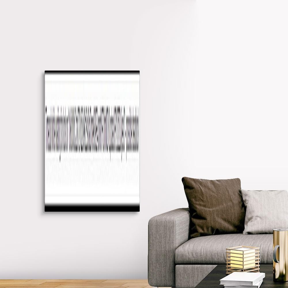 CANVAS ON DEMAND Waterfall in Tropical Rainforest of Fairchild Tropical Gardens, Black Float Framed Canvas Wall Art Print, Home Decor, Floral, Flowers, Nature Artwork, 32" x48in