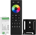 BTF-LIGHTING 5050SMD FCOB COB RGBCCT RF 2.4GHz Wireless Remote RC03RFB & C05RF Tuya Controller Kit 4 Zones Group Control PWM RGBWW(+ R G B C W) 6pin LED Strip DC5V DC12V DC24V