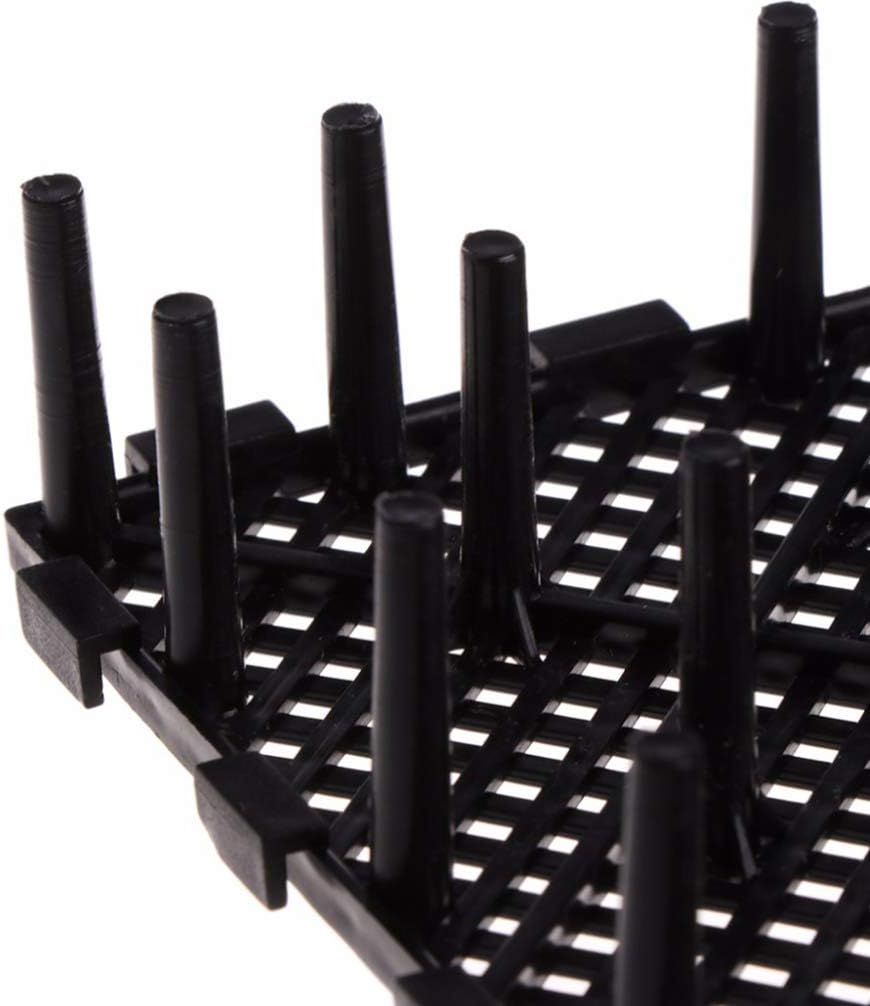 POPETPOP Black Aquarium Divider Trays Fish Tank Bottom Plate Grid Isolate Board Divider- Aquarium Divider Tray PVC Splicing Clapboard Bottom (Black) PVC Splicing Aquarium Accessory
