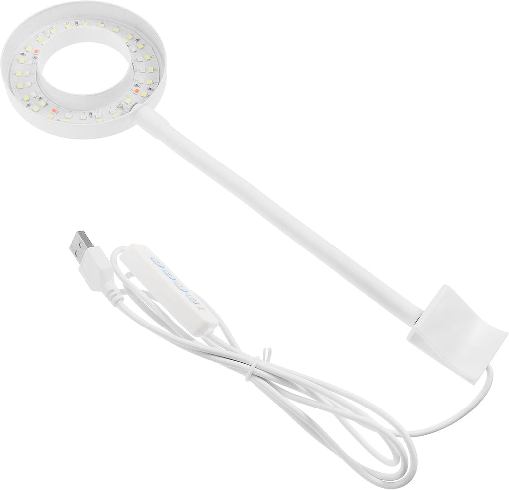 Small LED Aquarium Light with Adjustable Arm USB Mini Lamp for Fish Tank Energy-efficient Lighting for Aquatic Plants and Underwater Illumination in Small Tanks