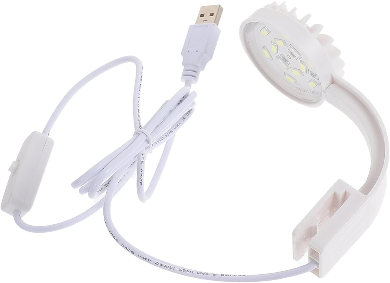 USB Aquarium LED Lamp Fish Tank Light with High Penetration for Watergrass Growth Compact White Reef LED Lighting for Nano and Betta Tanks
