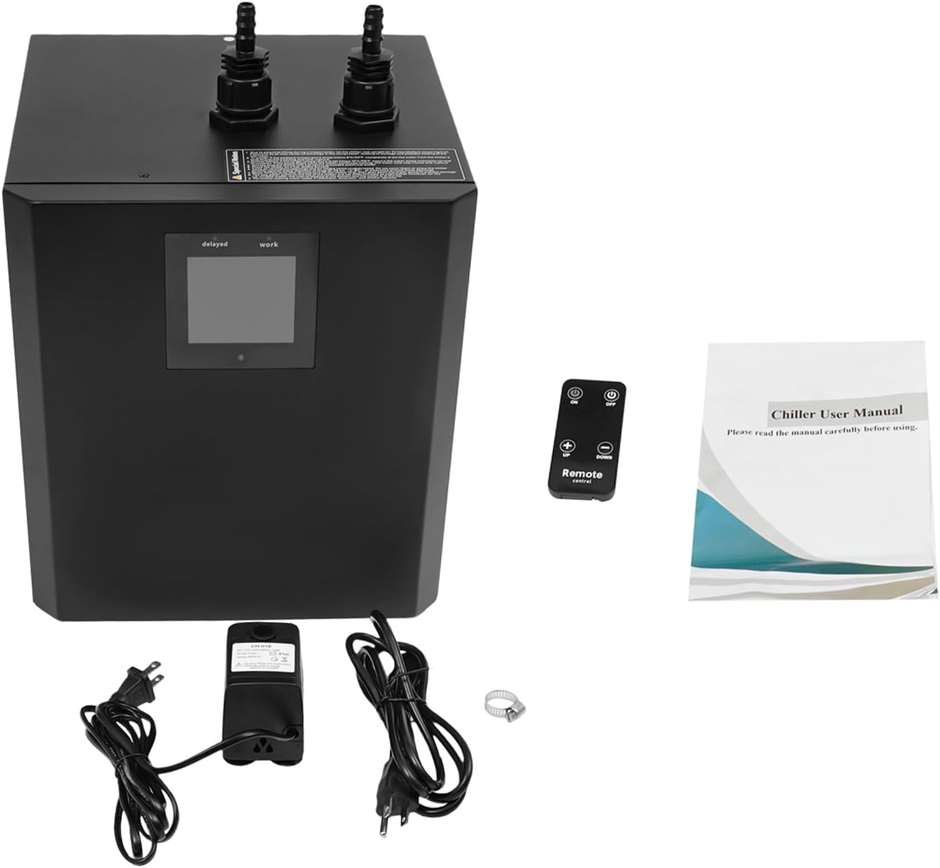 Aquarium Chiller 1/3HP 79.25Gal 300L Fish Tank Water Cooler, Hydroponic Water Chiller Cooling System with LCD, Water Pump, Remote Control for Axolotl Coral Jellyfish, Seawater & Fresh Water