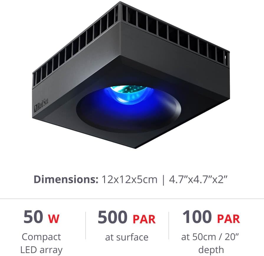 Red Sea ReefLED 50 Watt Saltwater Aquarium Light Reef | ReefBeat App Controlled for Fish Tank LED Lights for Corals Reef Marine