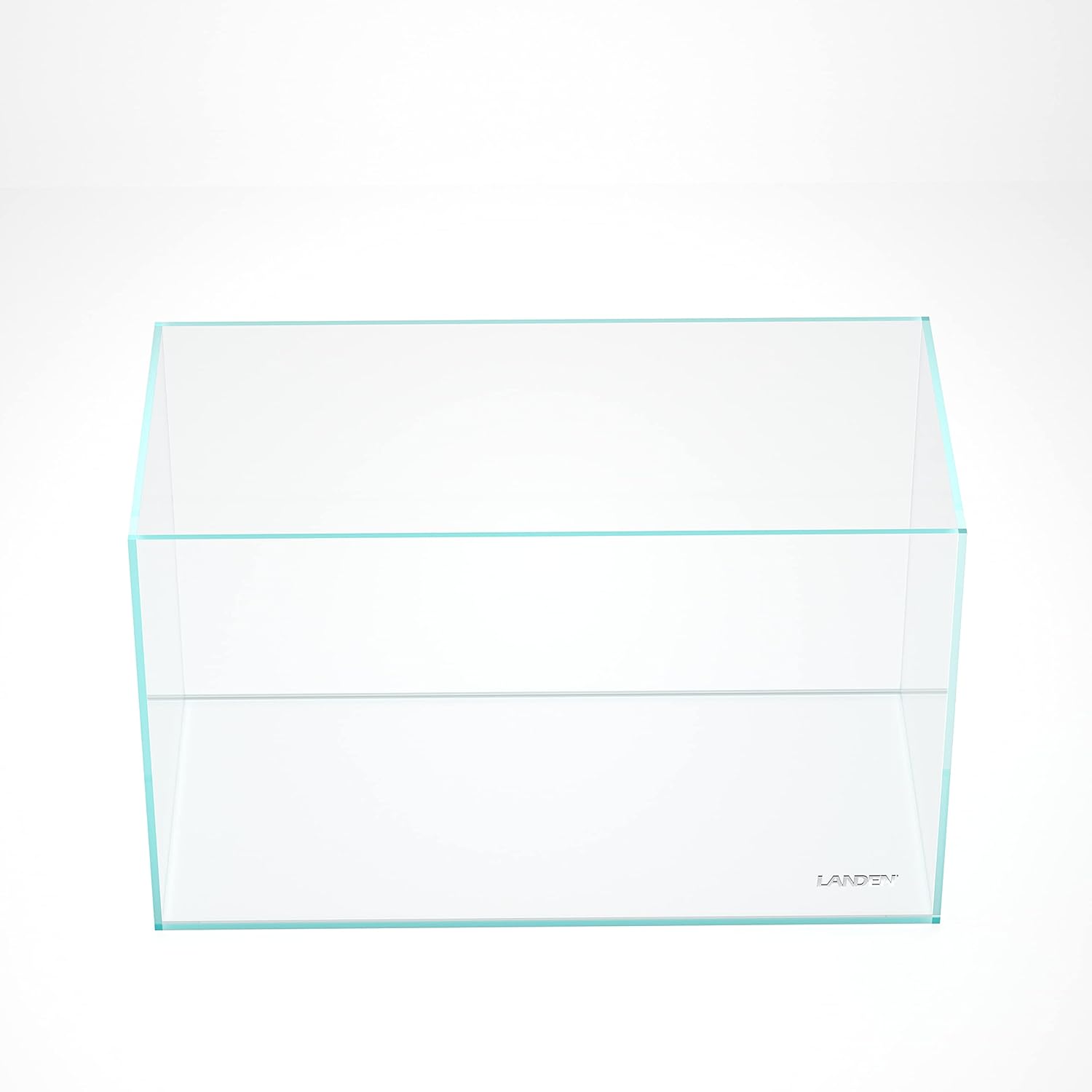 LANDEN 60P 16 Gallon Rimless Low Iron Aquarium Tank, 23.6" W × 11.8" D × 14.2" H (60cm x 30cm x 36cm) 6mm Thickness with Nano Foam Leveling Mat