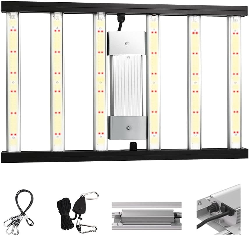 CANAGROW CG1500 LED Growing Lights for Indoor Plants 4x2ft Coverage with High Yield Diodes, Sunlike Full Spectrum Dimmable Plant Lamps for Hydroponic Indoor Seeding Veg Bloom Greenhouse