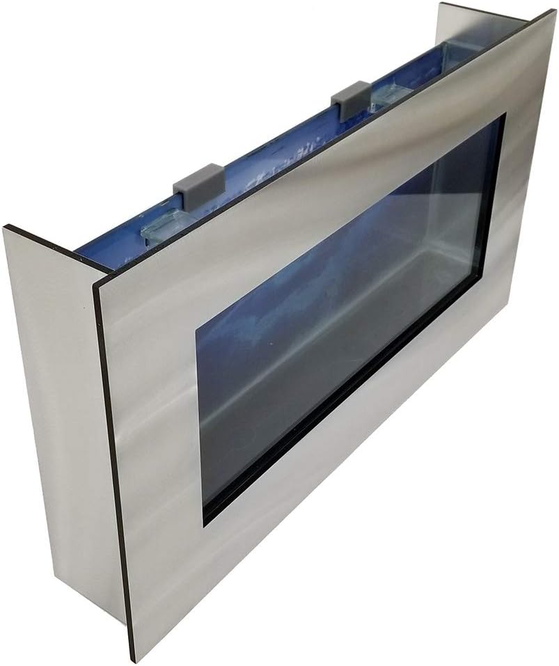 Aussie Aquariums AA-MINIVIEW-BSILVER 2.0 Wall Mounted Aquarium, Brushed Silver