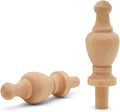 Small Wood Finials, 2-7/8 inch Wooden Finials for Crafting, DIY Décor, and Wooden Finial Crafts, Pack of 12, by Woodpeckers