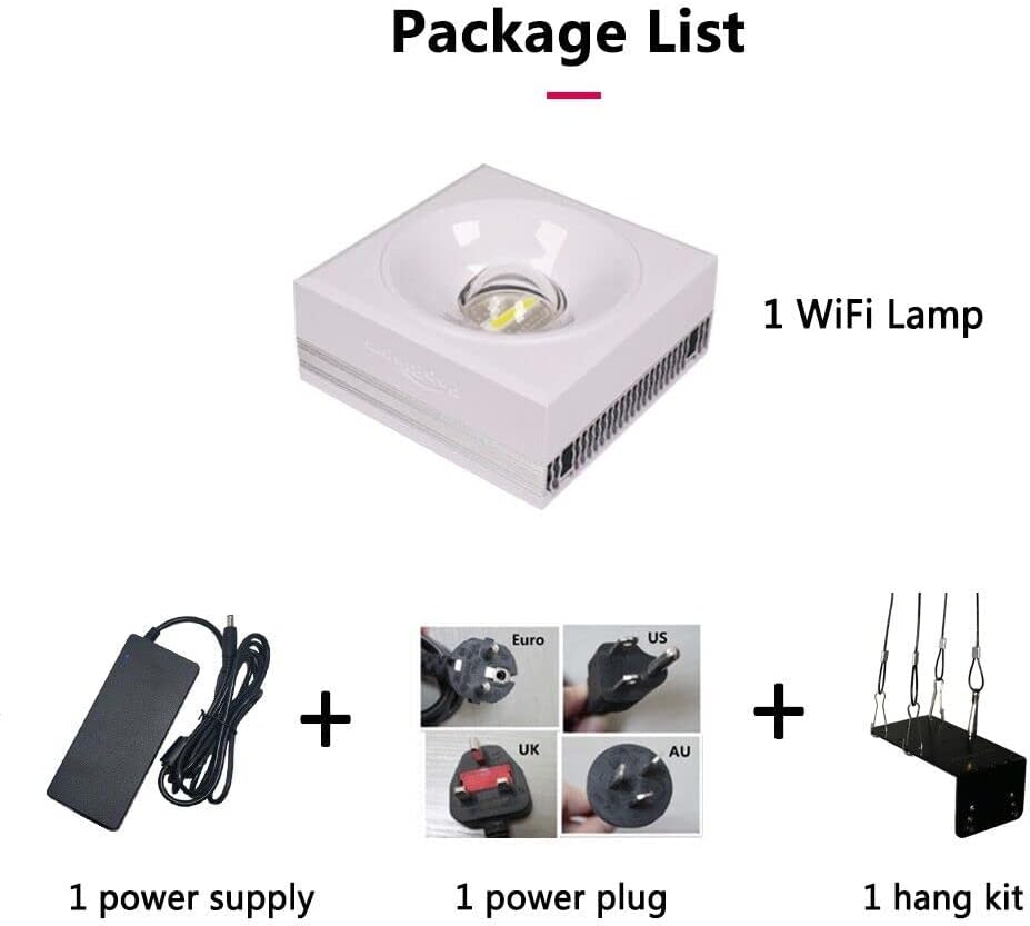 PopBloom RL90 WiFi Reef LED Light, 100W Reef Aquarium Lighting for SPS LPS Corals and Saltwater Fish Tanks, Enhanced Violet and Blue Spectrum,APP Fully Programmable (1 Light with Hang kit)