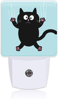 Cartoon Black Cat Claw Scratch Glass Night Light for Kids, LED Night Light Plug into Wall with Dusk to Dawn Sensor for Girls Boys Women Room Decor,Hallway,Kitchen,Bathroom,Nursery,Stairs