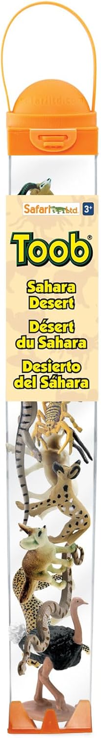 Safari Ltd. Sahara Desert Animals TOOB - 9 Mini Animal Figurines - Educational Toy Set for Boys, Girls and Kids Ages 3+