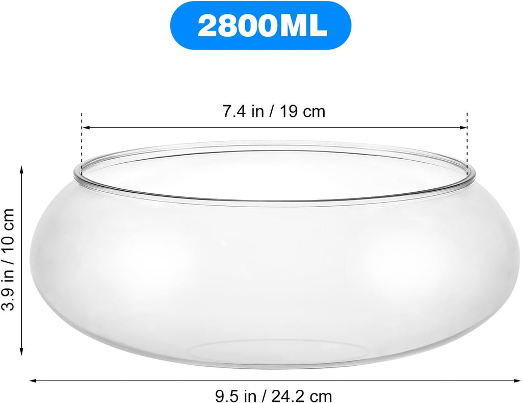 NUOBESTY Transparent Fish Tank Aquarium Plastic Desktop Fish Bowl for Office Home Goldfish Plants Supply