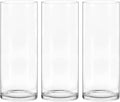 10 Inch Tall Cylinder Vases,Set of 3 Glass Vase for Centerpieces,Clear Flower Vase Decorative Floral Vase for Home Decor,Candle Holder,Wedding Favors(4" W X 10" H)