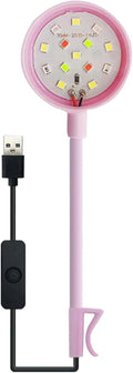 Lamps, Small Aquarium Fish Tank Led Light with USB Interface Clip On for Plant Aquarium, 9.00 * 6.00 * 5.00CM, Pink