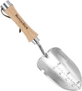 Berry&Bird Weeding Trowel, Multi- Use Hand Shovel with Serrated Blade Stainless Steel Garden Trowel Plus Size Potting Trowel with Wooden Handle for Transplanting, Digging, Measuring, Cutting Roots