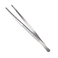 Long Forceps Tweezers, Serrated Bent Flat Tips Precision Curved Science Surgical Tongs Jewelers Needle Metal Sewing Sharp Small Kitchen Cooking Tweezers With Teeth Knurled Handles (1PCS)