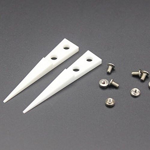 FEITA Pointed Ceramic Tips Replaceable Heat Resistance Heads for Ceramic Tweezers - White - 2 Pairs