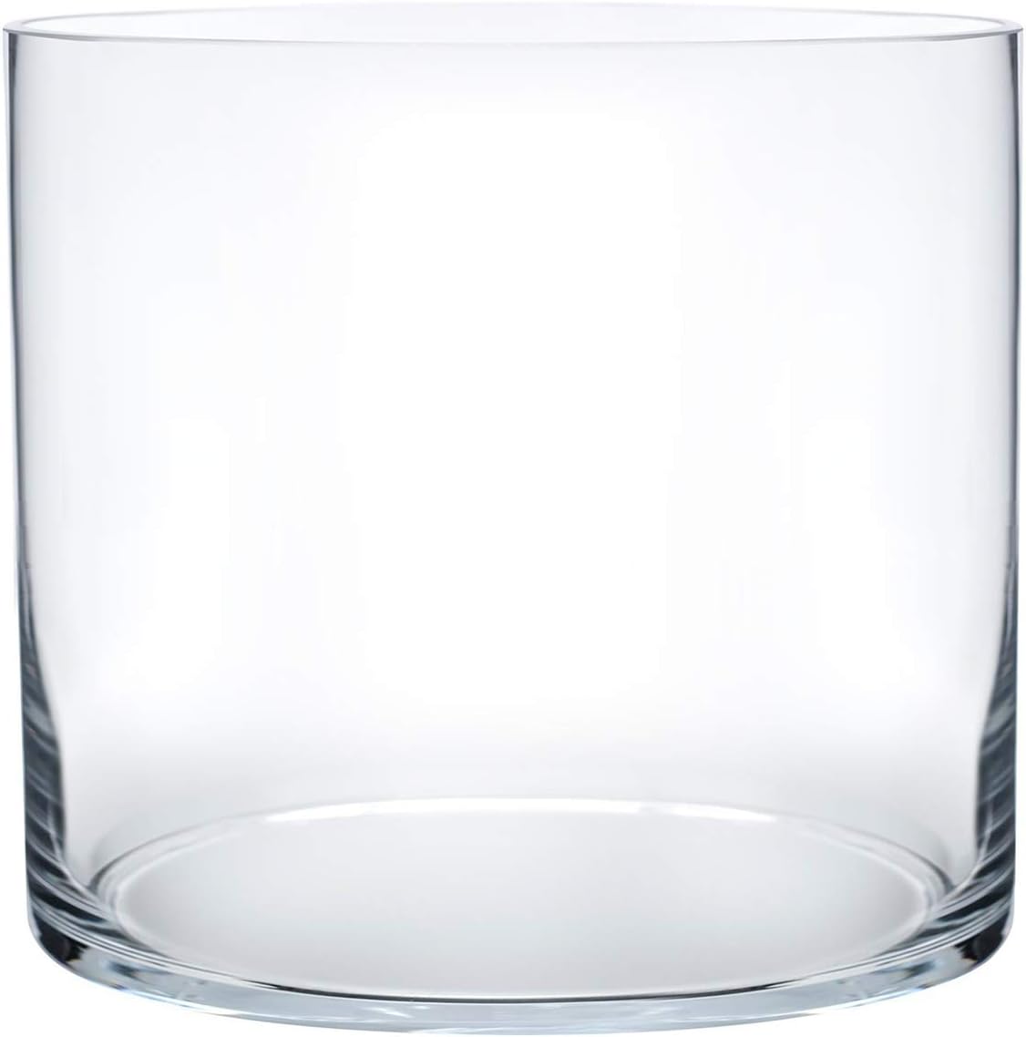 Royal Imports Flower Glass Vase Decorative Centerpiece for Home or Wedding - Cylinder Shape (8" Wide x 8" Tall, Clear)