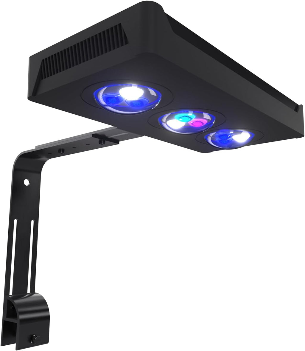 Aquarium Reef LED Light,30W Cree Spectrum Marine Saltwater Coral Aqua Knight LED Light Lamp with Timer and Sunrise Sunset Control for LPS/SPS Fish Nano Tank