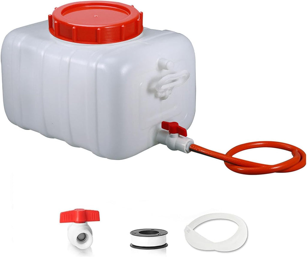Water Storage Container Water Carrier 6/9/13/21/29/53 Gallon Large Capacity Water Tank with Faucet for Household and Outdoor Use - Portable and Durable Plastic Water Storage Cube(Size:29Gal/110L)
