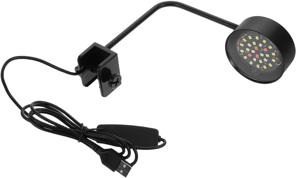 LED Aquarium Light with Blue and White Modes Mini Fish Tank Lamp for Small Betta and Shrimp Tanks Portable Compact Aquarium Illumination