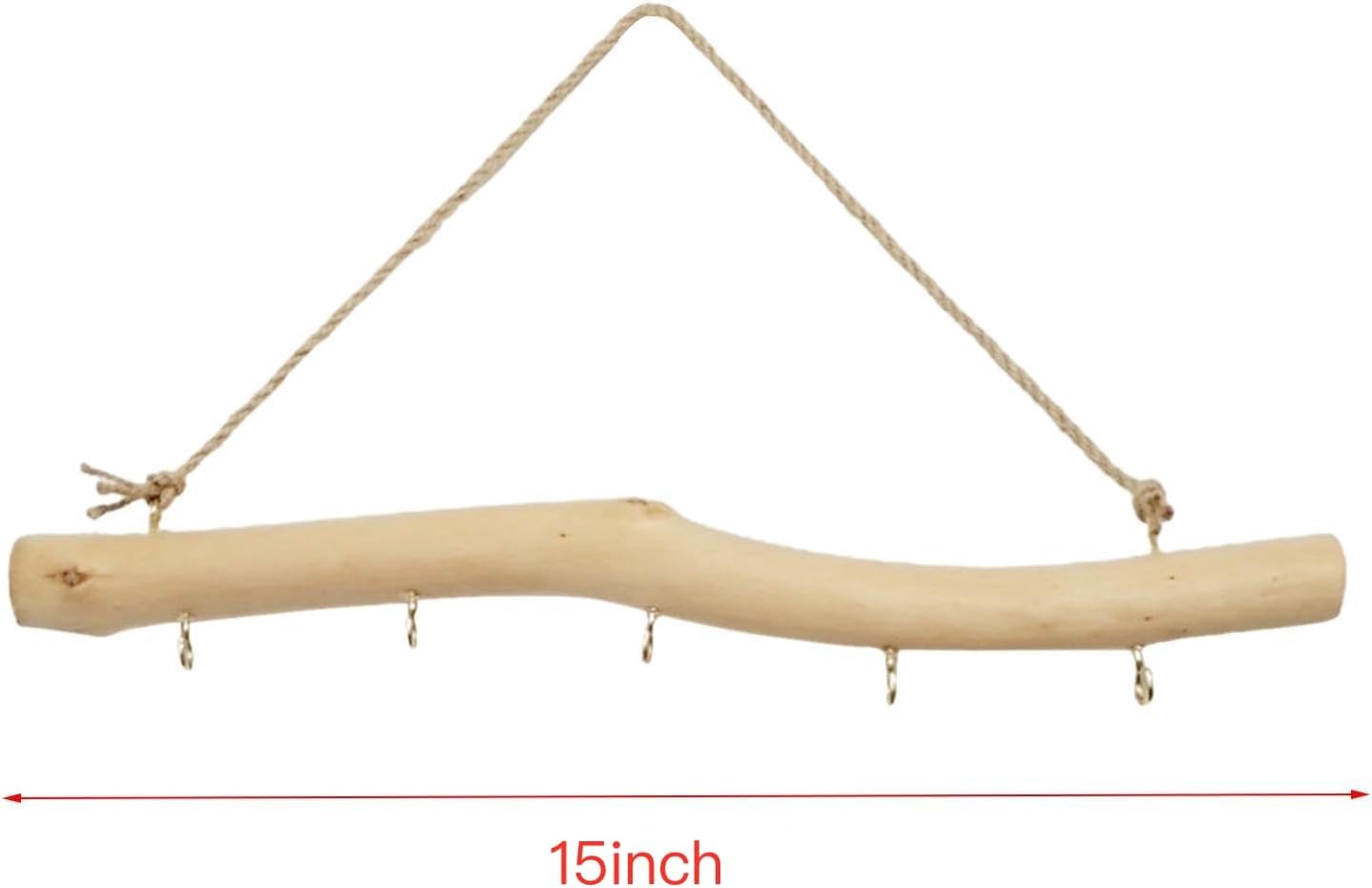2pcs 15 inch Natural Driftwood wall hanging decor driftwood Decorative Branches Jewelry Hanger Rustic Wood Logs Hanging Branch Decor