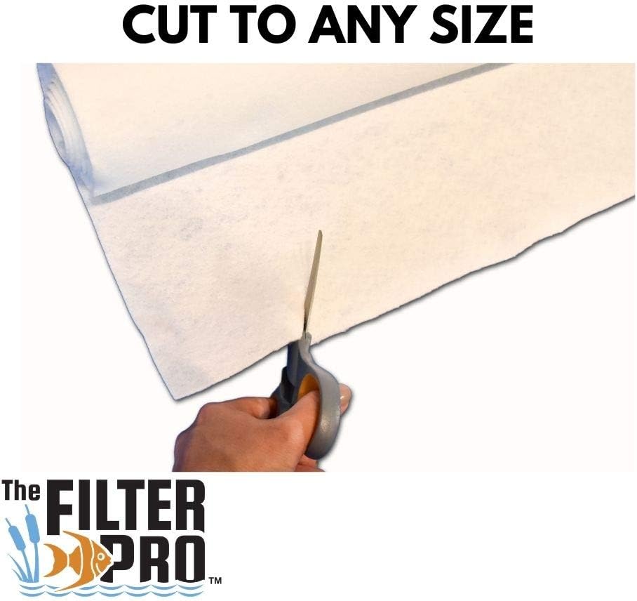 Felt Filter Media, 100 Micron, 33" x 120" Roll, Perfect for Aquariums, Ponds or Water Gardens, Made in USA