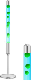 47.5-Inch Liquid Motion Lamp,Magma Lamp, Mood Relaxation Light，Suitable for Home Decoration,Office Decoration, Cafes,Bars,Etc (Blue Water Green Wax, 47.5 inches)
