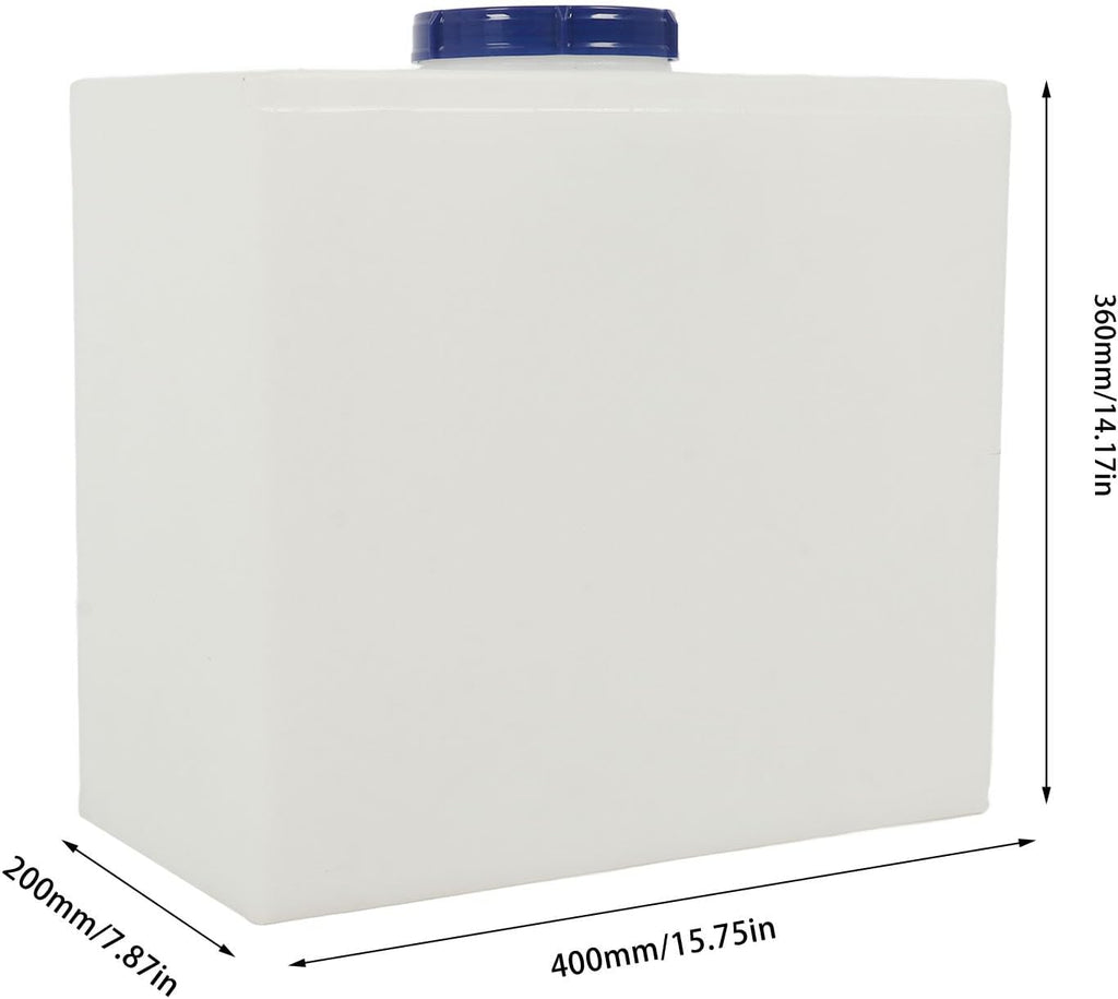 Asixxsix RV Fresh Water Tank, 7 Gallons Leak Proof Potable Water Storage Tank 100mm Inlet Port Diameter Cube Shape Water Plastic Storage for Campers Trailers Motorhomes RVs