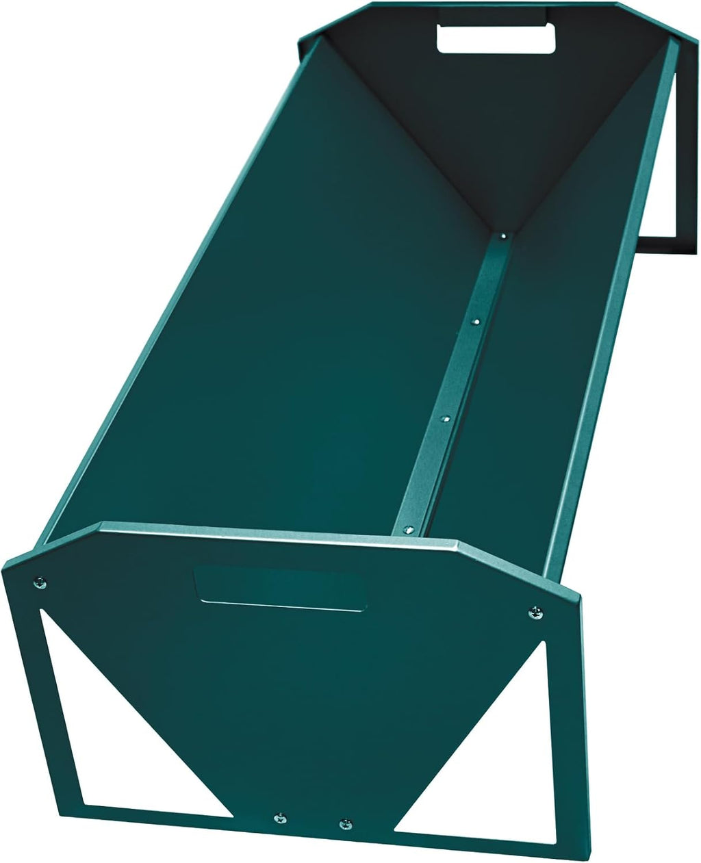 Portable 45" Long Galvanized Steel Livestock Feeding Trough, Heavy Duty Livestock Feeder 22 Gallon Capacity, Galvanized Steel Sheep Trough for Horse, Cattle, Cow, Alpaca