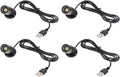Jorunhe 1.5w White LED Mini Surface Mounted Light Jewelry Cabinet Lamp Spotlight Ac85-265v (Black 4pcs)